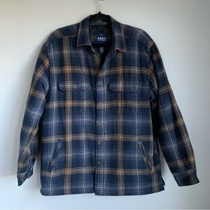 Vintage Basic Editions Quilted Plaid Flannel Shirt Jacket
